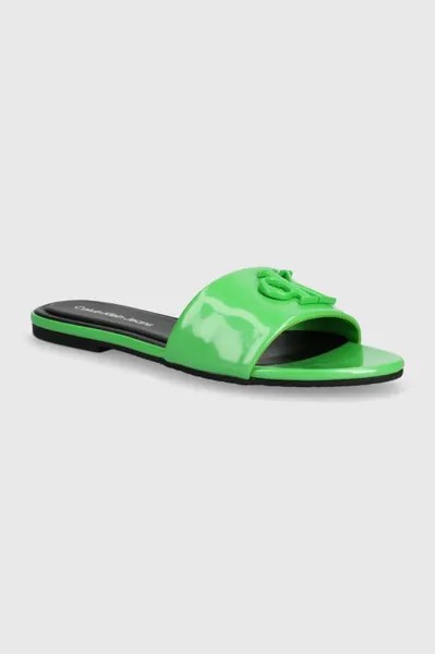 Шлепанцы Flat Sandal Slide Mg Met Calvin Klein Jeans, зеленый