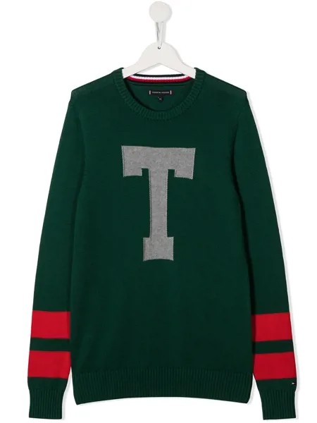 Tommy Hilfiger Junior джемпер с контрастным логотипом
