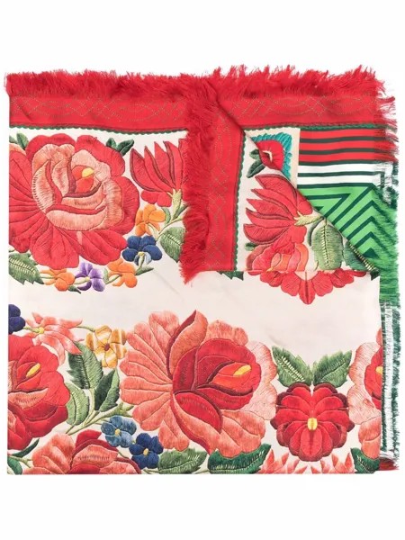 Pierre-Louis Mascia шелковый платок с цветочным принтом
