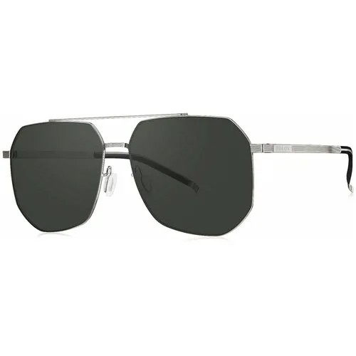 Солнцезащитные очки BOLON, квадратные, оправа: металл, с защитой от УФ, поляризационные, для мужчин, серебряный