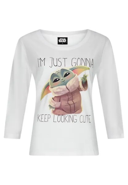 Лонгслив Star Wars Langarmshirt Star Wars Yoda The Child, белый