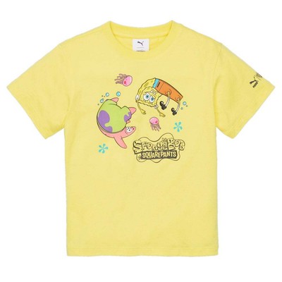 Puma Sponge X Graphic Crew Neck Футболка с короткими рукавами для мальчиков, размер 6, повседневная футболка