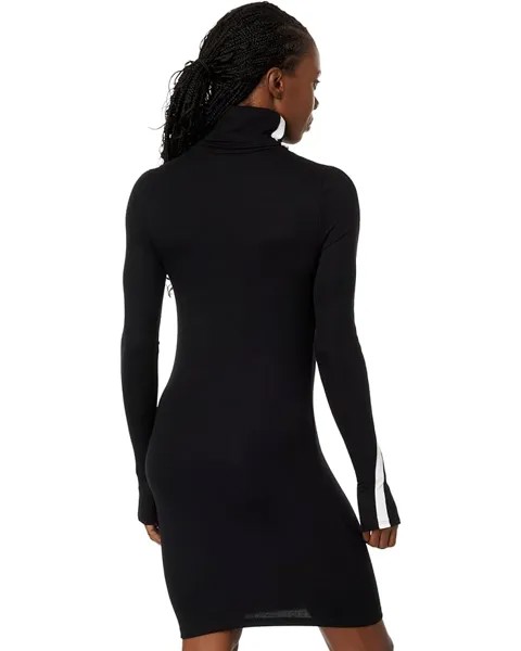 Платье Splits59 Jackson Rib Turtleneck Dress, черный/белый
