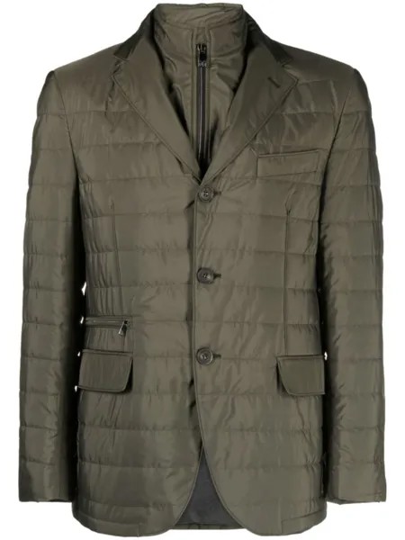 Corneliani стеганый пиджак, зеленый