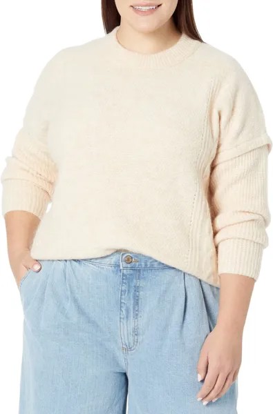 Свитер Plus Kiawah Cable Crew Madewell, цвет Heather Powder