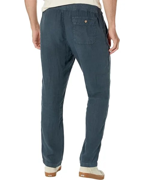 Брюки Faherty Linen Drawstring Pants, цвет Look Out Navy