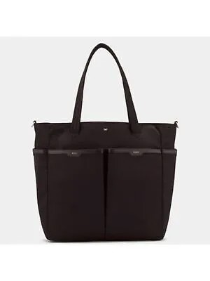 Anya Hindmarch Черная нейлоновая сумка для подгузников с двойными ремешками и этикетками