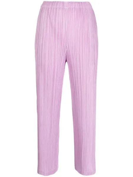 Укороченные брюки со складками Pleats Please Issey Miyake, фиолетовый