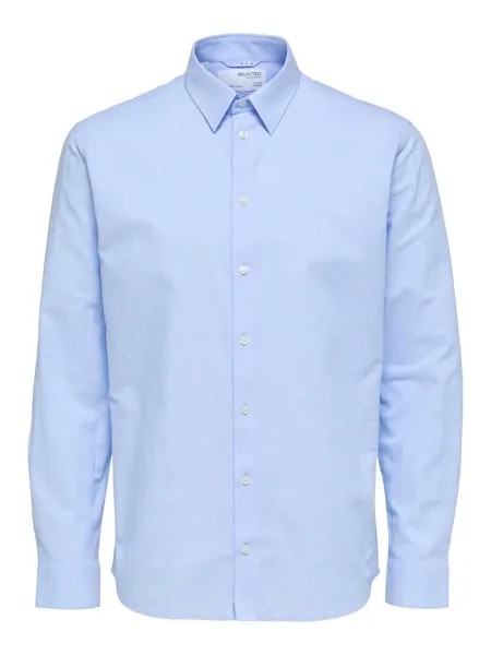 Рубашка на пуговицах стандартного кроя SELECTED HOMME, светло-синий