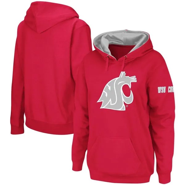 Женский пуловер с большим логотипом Crimson Washington State Cougars