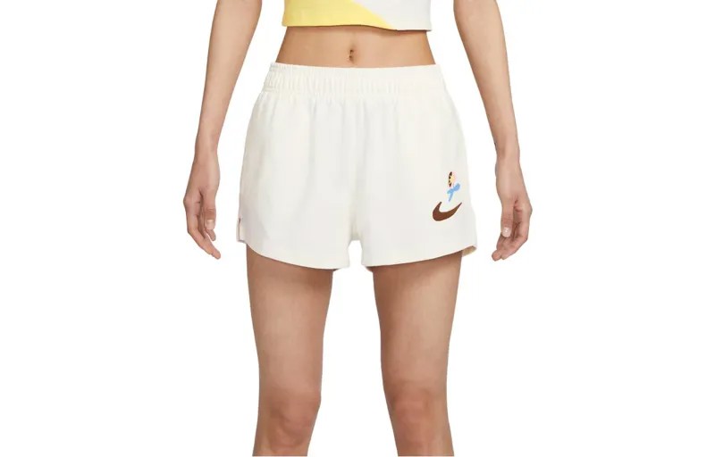 Спортивные женские эластичные шорты с логотипом «Sail White» Nike