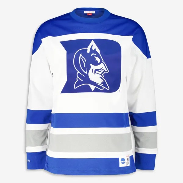 Бело-синяя майка Duke Blue Devils Mitchell & Ness