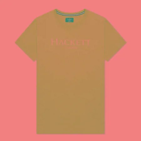 Мужская футболка Hackett London Logo, цвет голубой, размер L