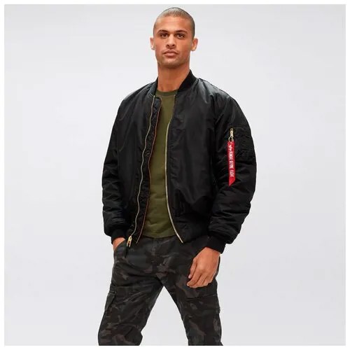 Куртка бомбер Alpha Industries Ma-1 Flight Jacket, replica blue (размер: xxxxl, российский размер: 58)