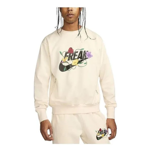 Толстовка Nike Giannis Graphic Basketball Crew Long Sleeve Sweatshirt 'Beige', бежевый