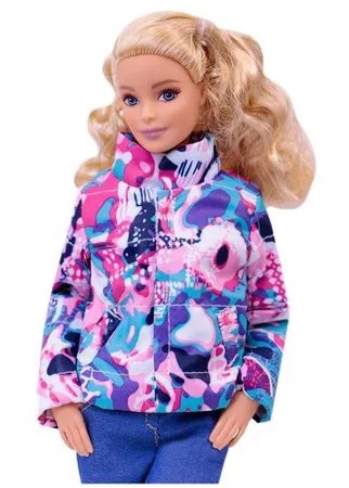 Barbie Elenpriv Одежда для кукол Барби - Разноцветная куртка пуховик