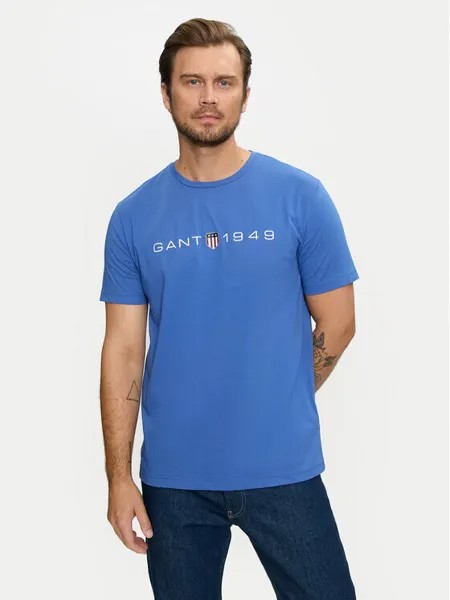 Футболка стандартного кроя Gant, синий