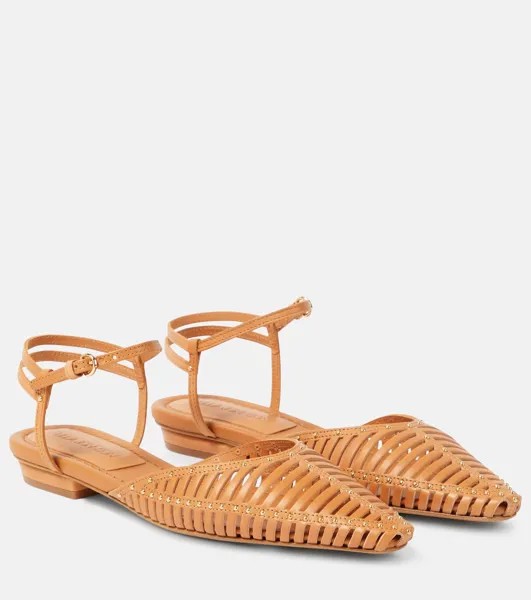 Кожаные балетки Ulla Johnson, коричневый