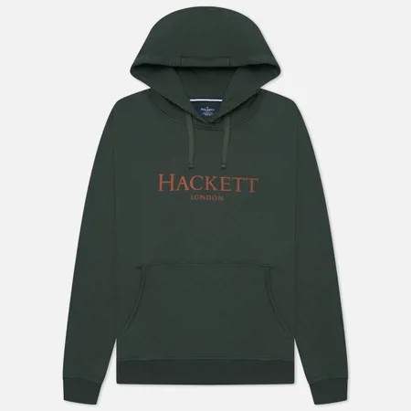 Мужская толстовка Hackett London Logo Hoodie, цвет зелёный, размер L