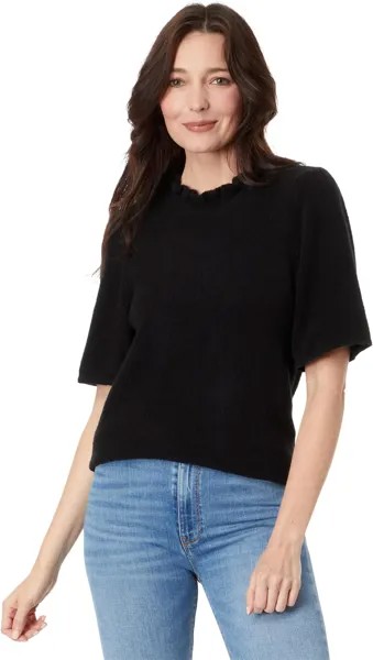 Свитер Lilla P Elbow Sleeve Mock Neck Sweater, черный