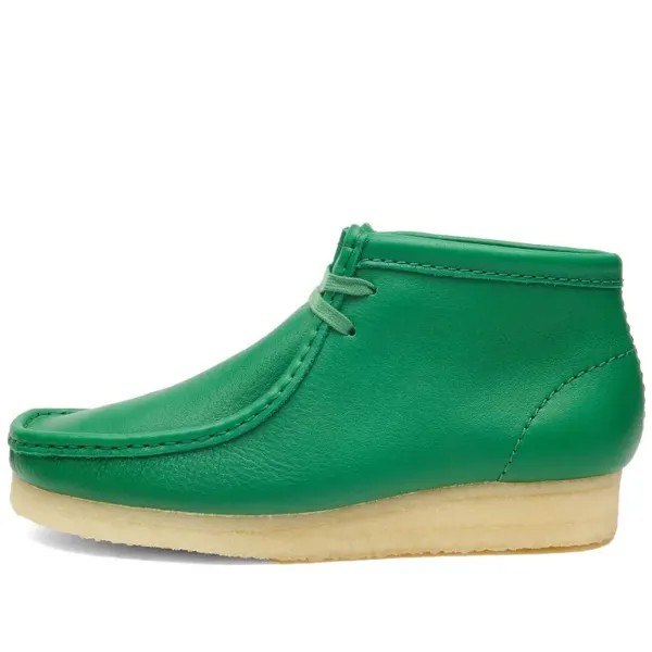 Кожаные ботинки Clarks Originals Wallabee, зеленый