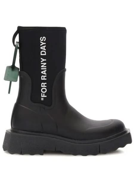 Резиновые сапоги Sponge с логотипом Off-White, черный