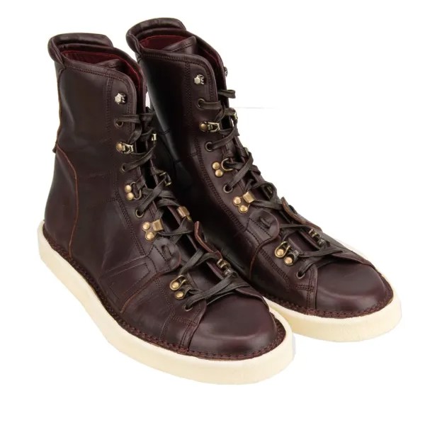 DOLCE - GABBANA Высокие кружевные кроссовки, кожаные ботинки 44 UK 10 US 11 12920