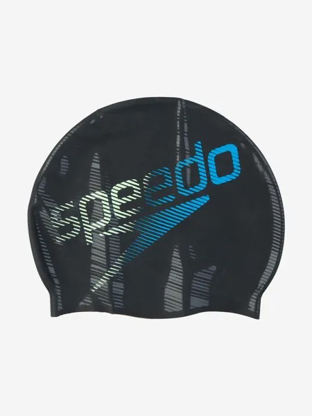 Шапочка для плавания Speedo Slogan, Черный, размер 52-58