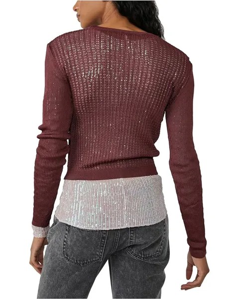 Свитер Free People H20 Crew Pullover, цвет Raw Garnet