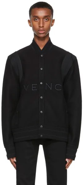 Черный шерстяной бомбер Givenchy