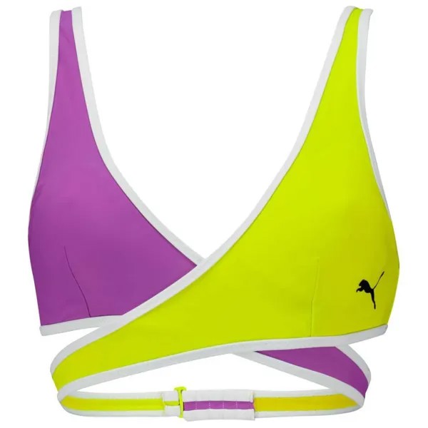 Топ бикини Puma Contour Plunge, фиолетовый