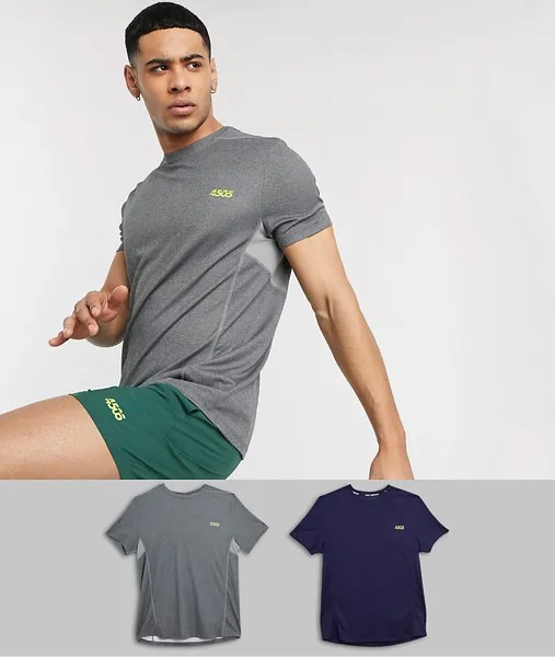 2 футболки для бега из быстросохнущей ткани ASOS 4505 - Скидка-Мульти