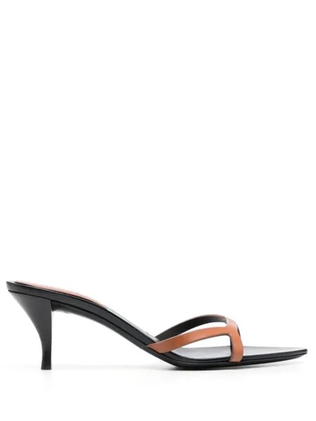 Saint Laurent мюли Carla 60, коричневый