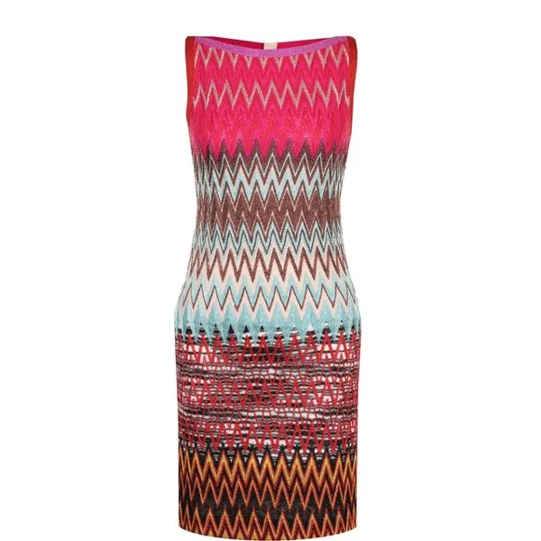 Приталенное вязаное мини-платье Missoni