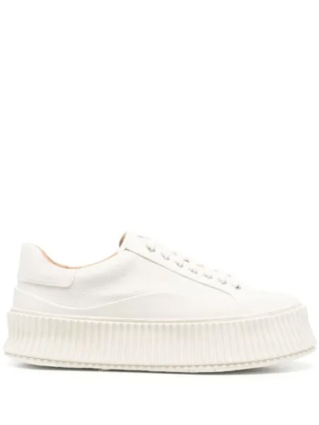 Jil Sander кеды из канваса, нейтральный цвет