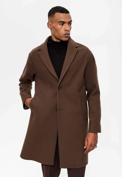 Классическое пальто Lapel Collar Antioch, коричневый