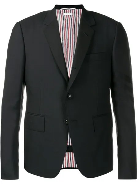 Thom Browne однотонный костюм с полосками 4-Bar, черный