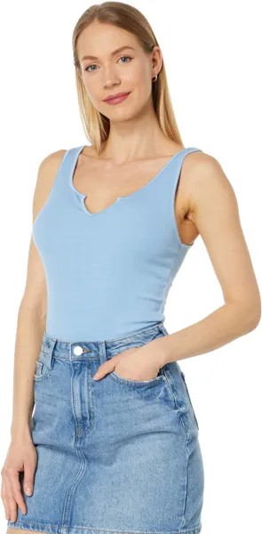 Майка Notch Ribbed Tank Top in 2x1 Modal Rib LAmade, цвет Azure