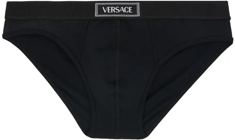 Черные трусы в стиле 90-х Versace Underwear