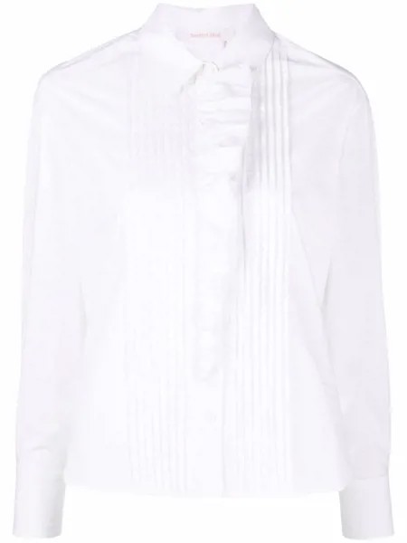 See by Chloé pleated bib button-up shirt