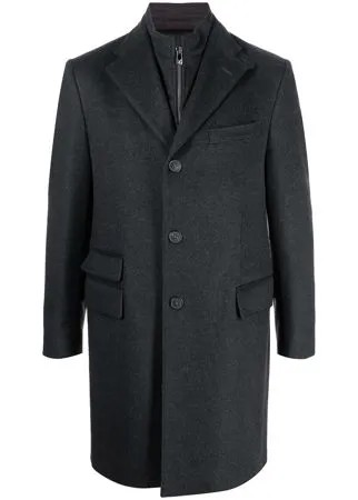 Corneliani фактурное пальто с карманами