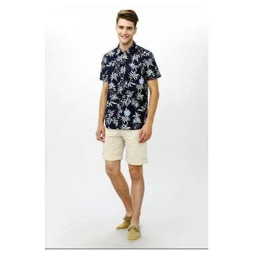 Мужская летняя рубашка Tom Farr с цветами T7047.38 размер L