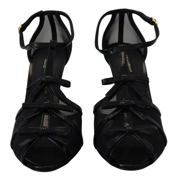 DOLCE - GABBANA Сандалии Черные туфли на высоком каблуке-шпильке EU38 / US7,5 Рекомендуемая розничная цена 1050 долларов США
