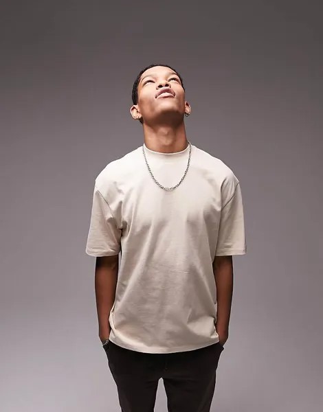 Футболка Oversize Topman – в цвете Stein