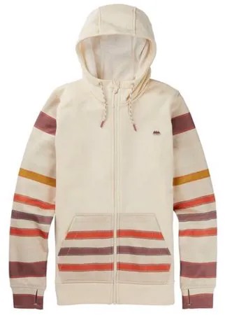 Джемпер сноубордический (флис) трик жен BURTON Oak Full-Zip Fleece Creme Brulee Heather/Creme Brulee Woven Stripe (US:M)