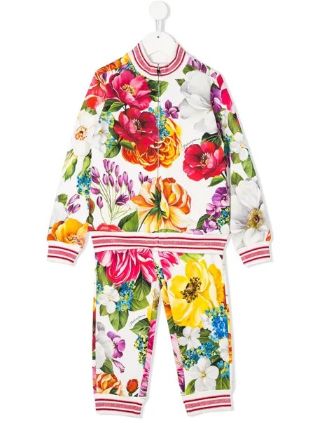 Dolce & Gabbana Kids спортивный костюм с цветочным принтом