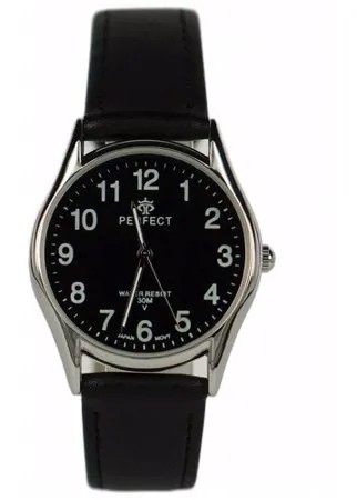 Perfect часы наручные, мужские, кварцевые, на батарейке, кожаный ремень, японский механизм GX017-018-5