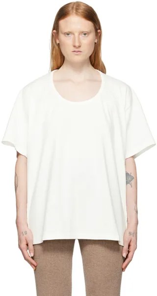 Off-White футболка с вырезами MM6 Maison Margiela