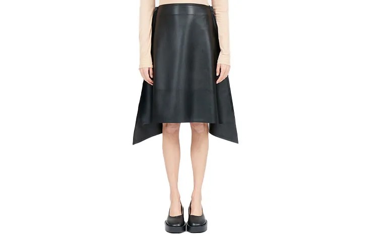 Повседневная длинная юбка женская черная Mm6 Maison Margiela