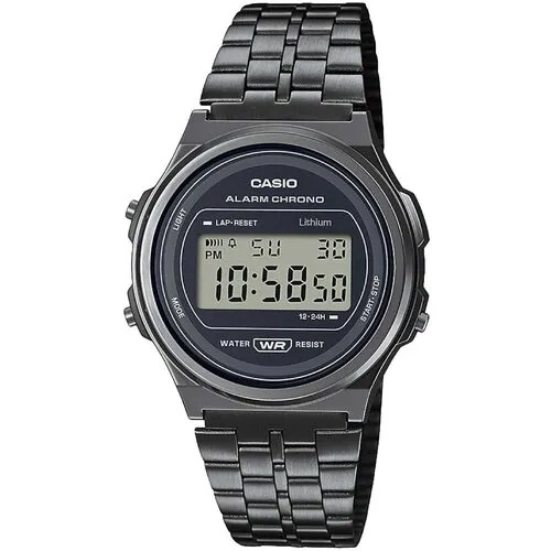 Наручные часы CASIO Vintage A171WEGG-1A, серый, черный